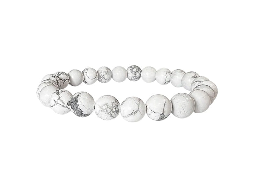 White Howlite Bracelets Beads-8mm