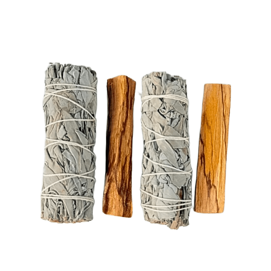 White Sage & Palo Santo Bundle – 4 Pieces