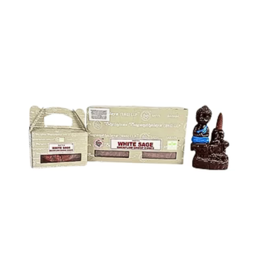 Satya White Sage Backflow Cones
