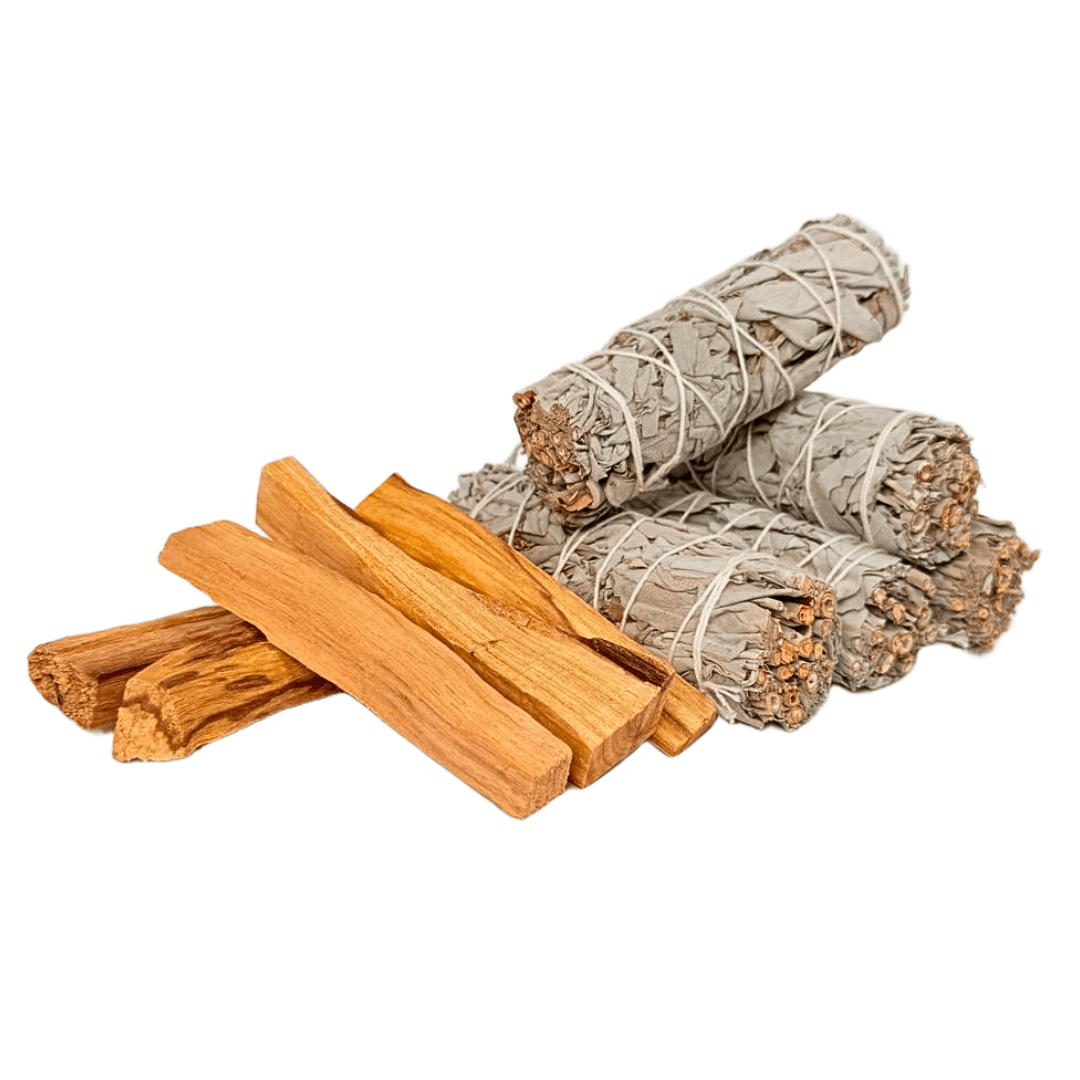 White Sage & Palo Santo Bundle – 10 Pieces