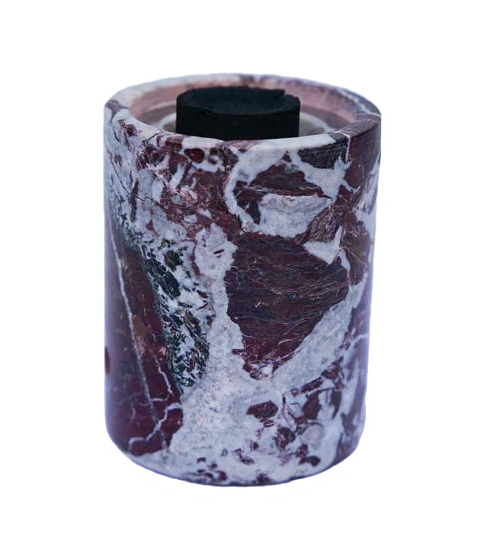 Onyx Cylinderical Carbon Holder - 10x7cm