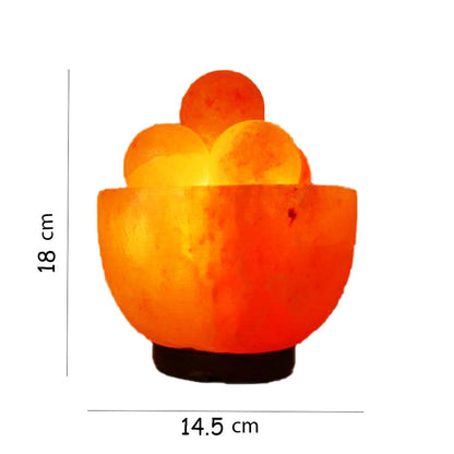 Natural Basket with Open Balls Himalayan Salt Lamp - 4kg