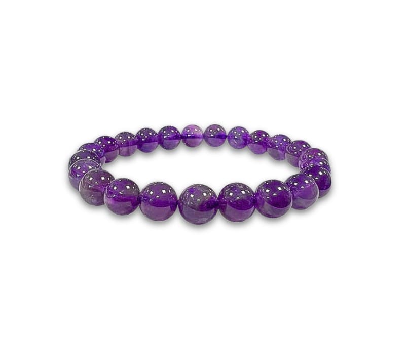 Amethyst Bracelet Beads - 8mm