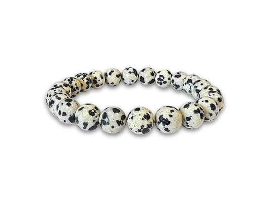 Perle da bracciale Diaspro dalmata - 8mm