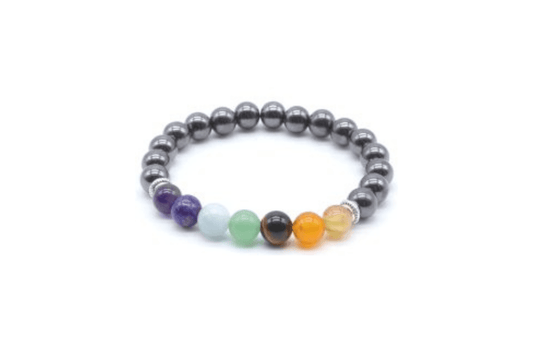 Bracciale Ematite & 7 Chakra - 8mm