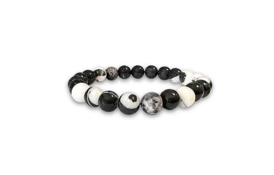 Zebra Jasper Bracelet beads - 8mm