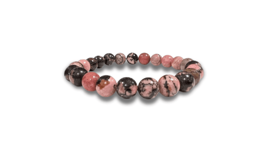 Perle Rodonite a Strisce Nere - 6mm