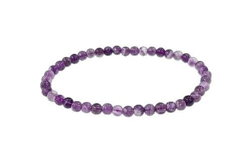 Perle bracciale ametista - 4mm