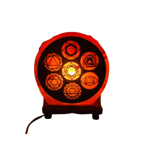 Lampada di sale rosa dell'Himalaya 7 Chakra - 3kg