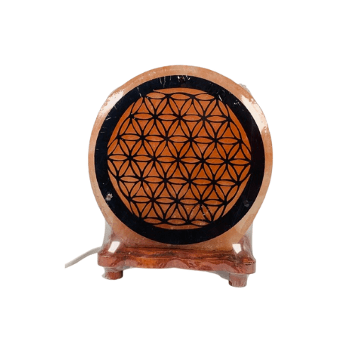 Flower of Life Himalayan Salt Lamp - 3kg
