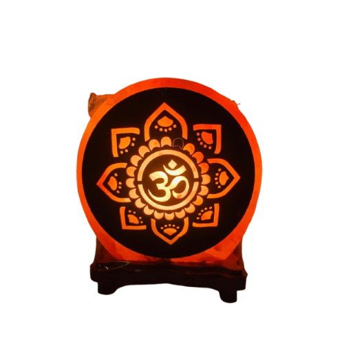 Lampada di Sale dell'Himalaya Om - 3kg