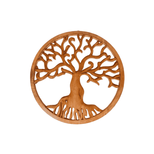 Targa in legno Albero della Vita intagliato - 45 cm