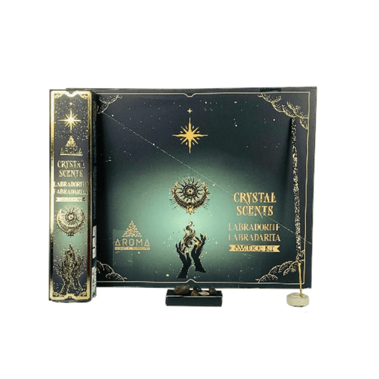 Kit per affumicatura in labradorite con cristalli aromatici - 25 g