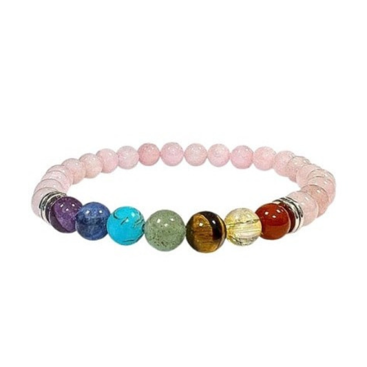 Quartz Rose 7 Chakras-6mm
