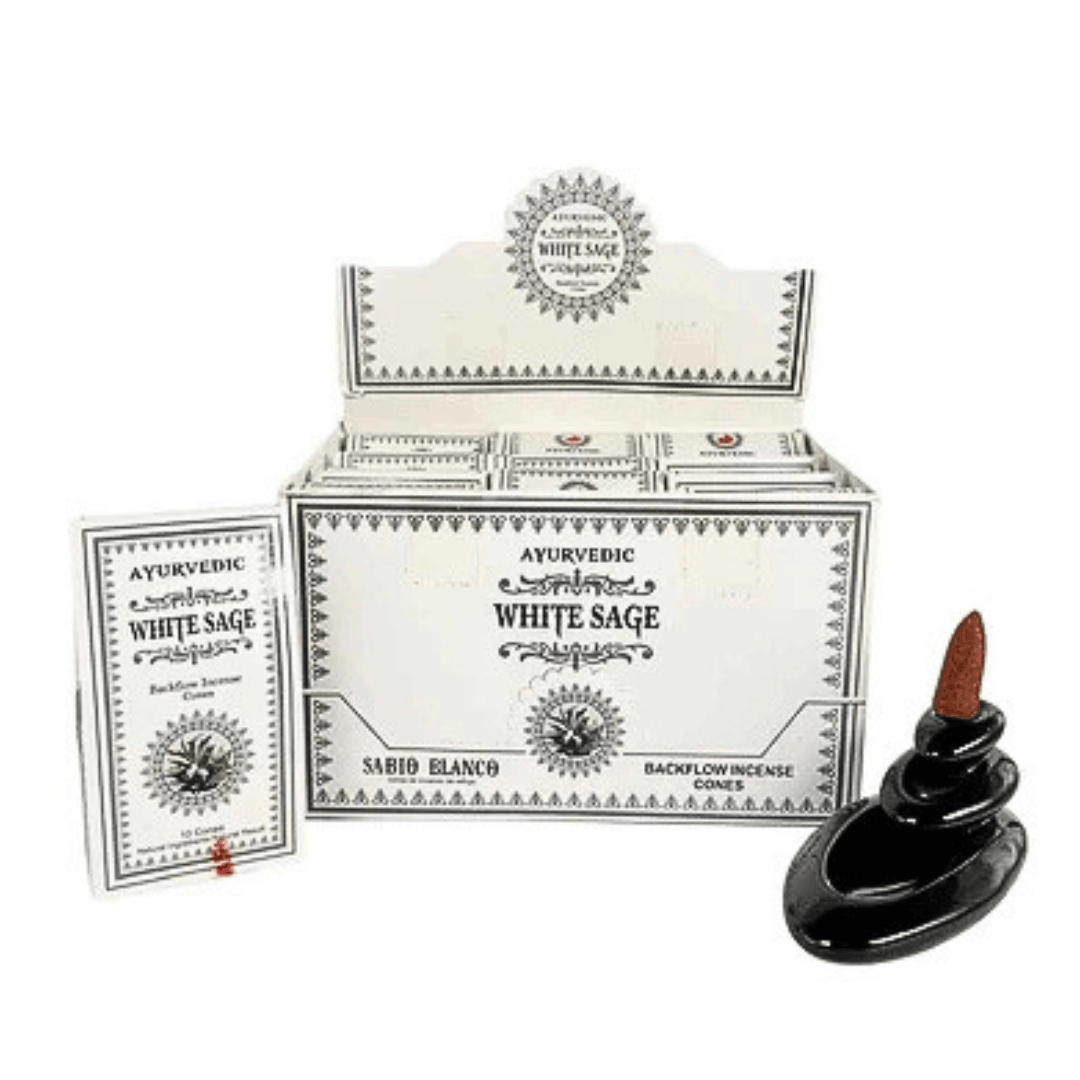 Ayurvedic White Sage Incense Backflow Cones